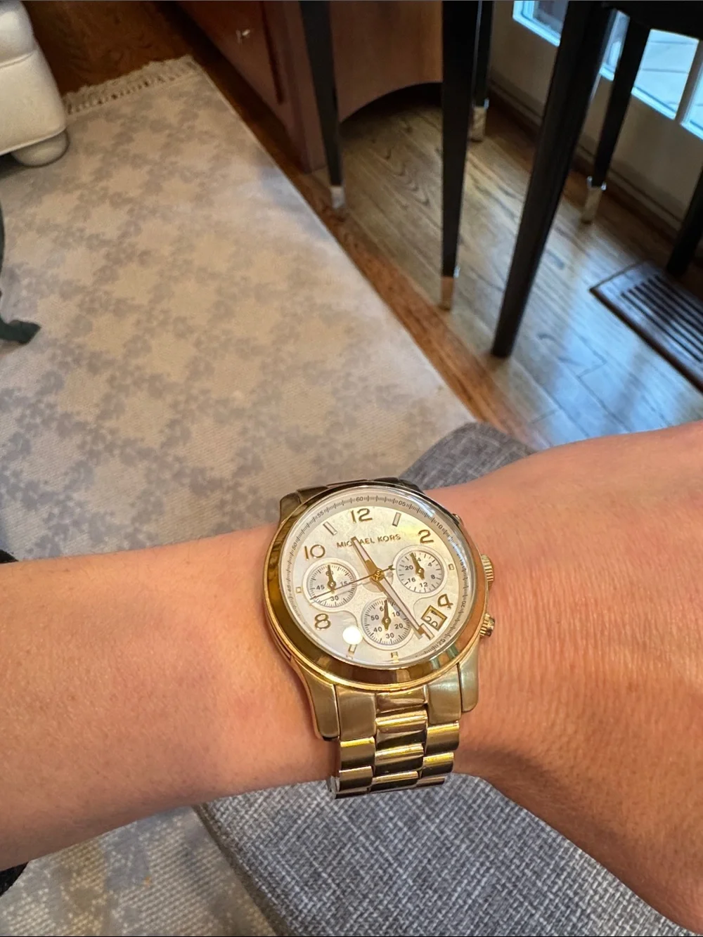 Michael Kors Gold Tone Chronograph Bracelet Watch - Shiny Gold Finish - Picture 5 of 5